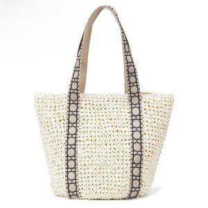 Kiss Sea Shoreline Creations Packable Woven Tote in Cream. New and sealed.
